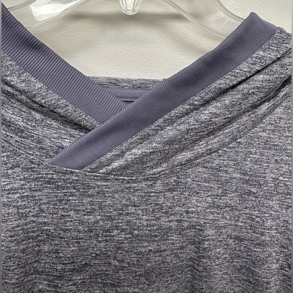 MONDETTA PERFORMANCE + LUXURY XL Lavender Gray Space Dye Hooded PulloverShirt - Picture 4 of 9